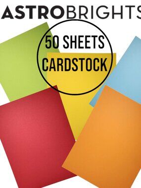 AstroBrights 50 Pages Sheets Yellow Cardstock Paper Invitation Cards Scrapbookin